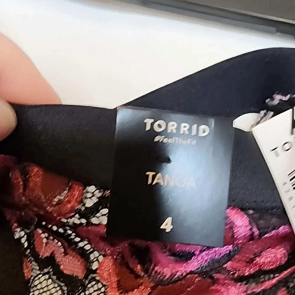 4X 26W Torrid Black Pink Bra Panty Set Sheer Lingerie Dark Romance Plussize NWT